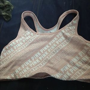 Pink sports bra